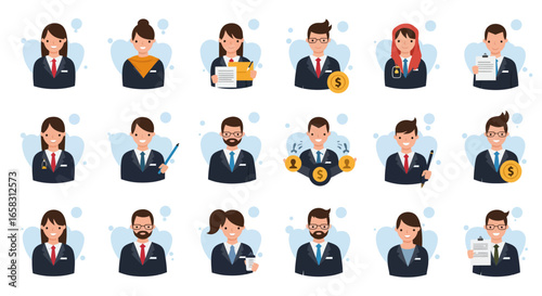 vektor icon all types of work in society
