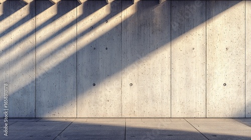 Minimalist concrete texture with clean lines, illustrating modern architectural aesthetics.