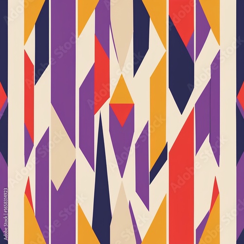  Abstract geometric pattern with bold vertical triangular shapes