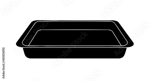 A simple and minimal tray in black.