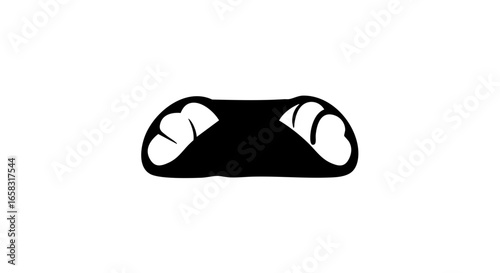 A delicious cannoli silhouette against a bright backdrop. 