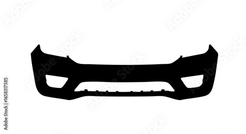 A detailed frontal view of a car bumper.