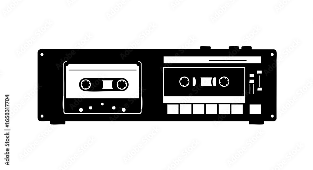 Fototapeta premium Retro tape recorder. 