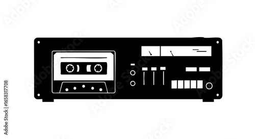 A vintage tape recorder.