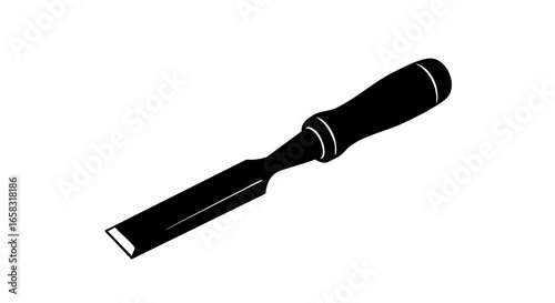 A close-up shot of a wood chisel tool.