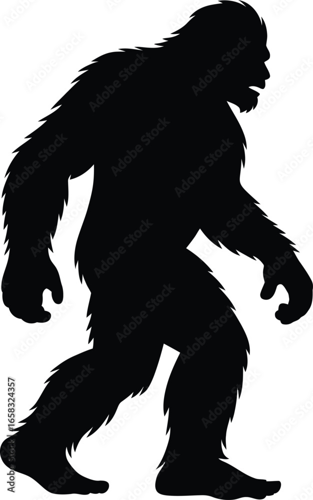 Fototapeta premium Bigfoot Svg, Big Foot Svg, Yeti Svg, Sasquatch Svg. Vector Cut file for Cricut, Silhouette,