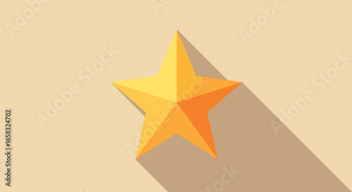 The star's clean and sharp edges, along with the smooth gradient, convey a sense of clarity and calm, offering a more subdued, yet still striking, visual.