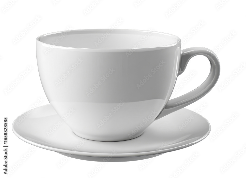 Empty white coffee cup on Transparent background Empty white coffee cup on Transparent background