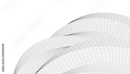 Abstract linear architecture vector 3d background