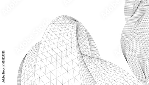 Abstract linear architecture vector 3d background