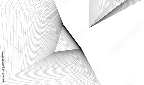 Abstract linear architecture vector 3d background