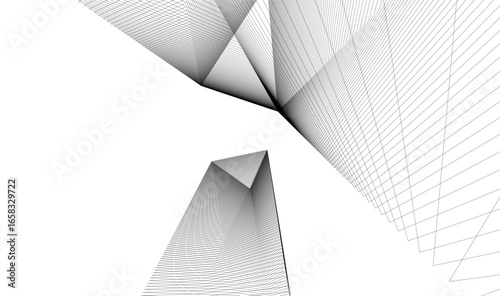 Abstract linear architecture vector 3d background