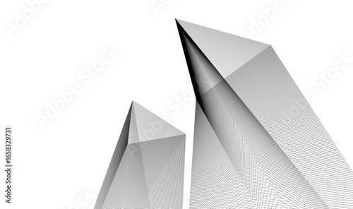 Abstract linear architecture vector 3d background