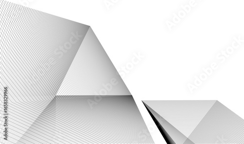Abstract linear architecture vector 3d background