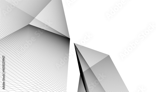 Abstract linear architecture vector 3d background