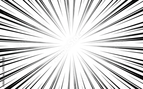 Monochrome concentrated lines of manga comics