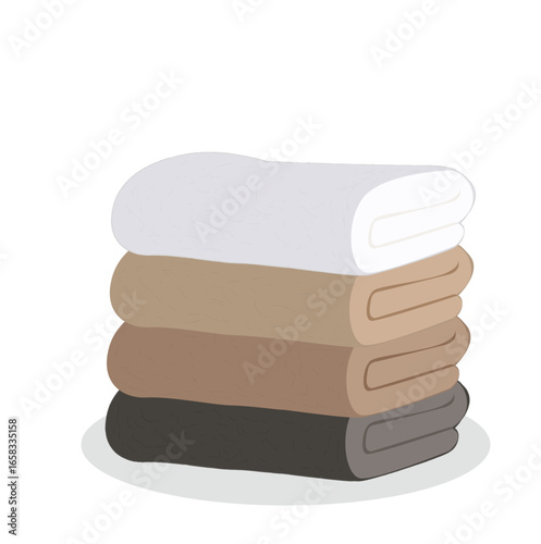 pile of towels.Kitchen, beach and bath stacked towels