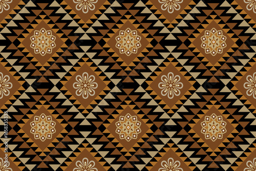 thai art pattern Seamless Ikat ethnic patterns in horizontal stripes, perfect for textile, fashion design, fabric printing, and home decor. Inspired by traditional weaving with modern color twist Idea