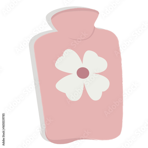 Medical rubber water bottle. hot water bottle icon.