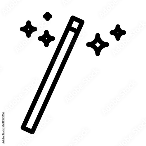 magic wand line icon