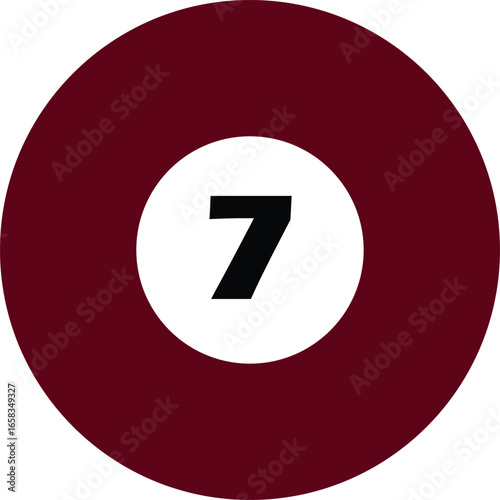 Vector Billiard ball no 7