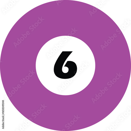 Vector Billiard ball no 6