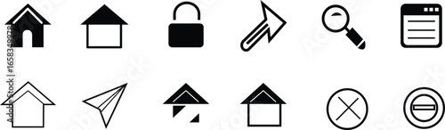 Web Icons: A meticulously crafted collection of iconic symbols, each a unique digital artifact representing essential web functionalities.
