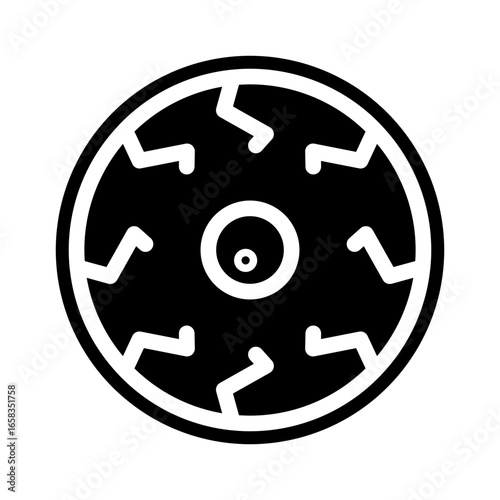 scary eye glyph icon