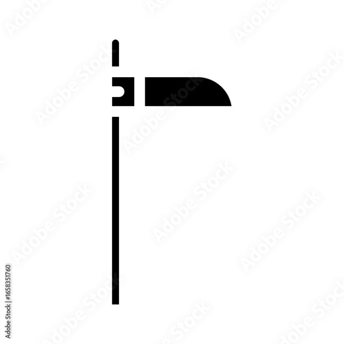 scythe glyph icon