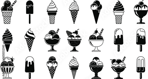 Delicious ice cream treats in various styles for summer fun and treats