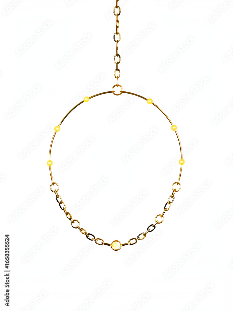Fototapeta premium Circlet Chain isolated on transparent Background