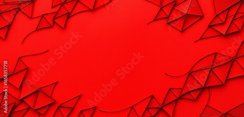 Intricate red abstract shapes, geometric patterns, comic book style texture, comic book, abstract