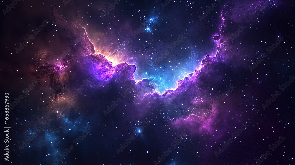 Naklejka premium space galaxy nebula cloud background