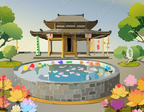 花と風景