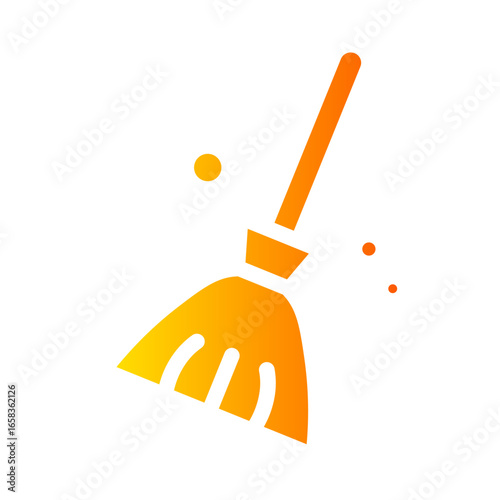 magic broom gradient icon