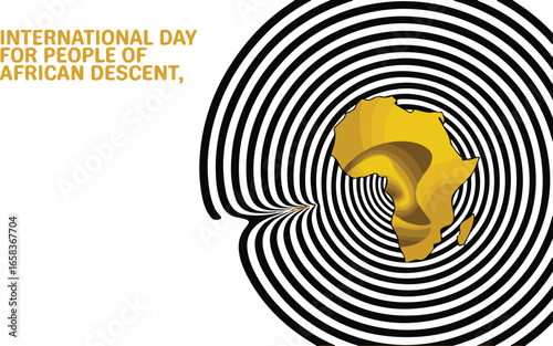 International Day for People of African Descent Vector Illustration for Card