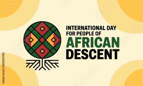 International Day for People of African Descent Vector Illustration for Print