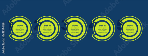 Stepwise Diagram Infographic with Retro Look