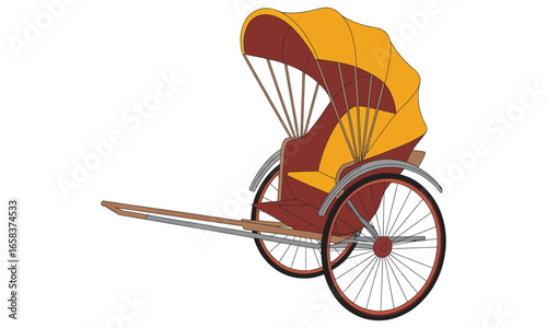 retro bicycle on white background
