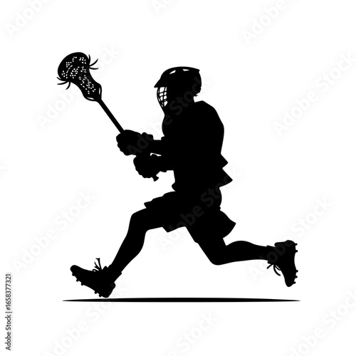 lacrosse player silhouette, lacrosse player vector