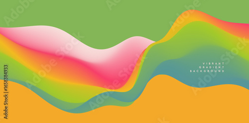 Wavy background. Gradient colors. Vector illustration for brochure, poster, cover, card, presentation, flyer or banner.
