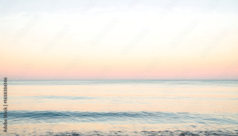 Fototapeta premium Serene dawn ocean horizon