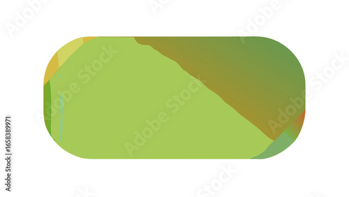Abstract rounded rectangle with gradient fill in shades of green, yellow and orange color palette