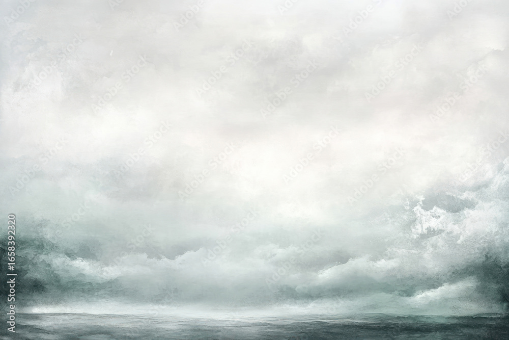 Fototapeta premium PNG Abstract light gray watercolor background sky atmosphere painting.