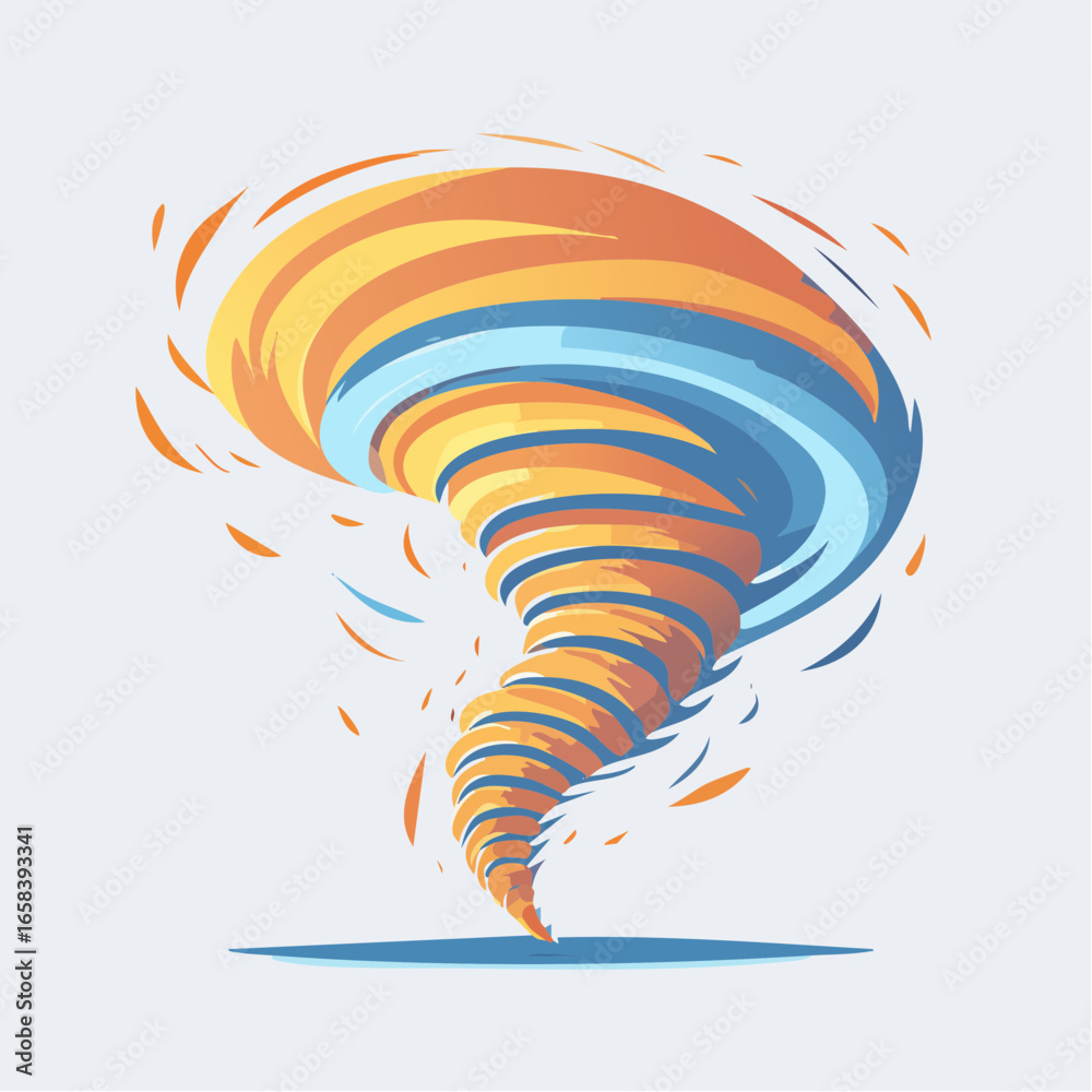 Obraz premium Colorful Pixel Art Tornado Illustration