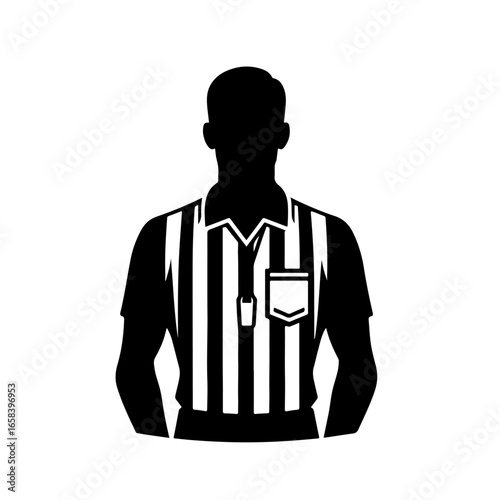 Referee silhouette, Referee vector
