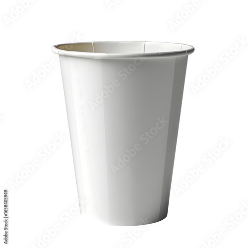 Wallpaper Mural Simple white paper cup isolated on a clean white background, ready for a beverage. Torontodigital.ca
