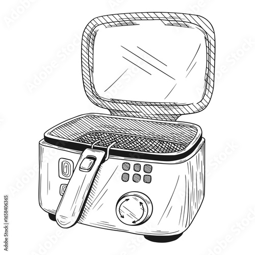Hand Drawn Deep Fryer ⁠
