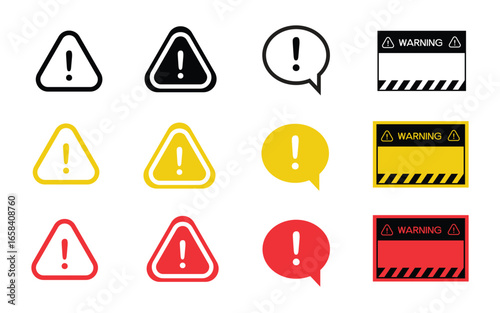 Industrial Danger Warning Labels and Hazard Icons