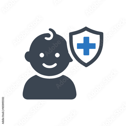 Baby Health Shield Icon